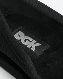 Blessed Embroidered Corduroy Slippers