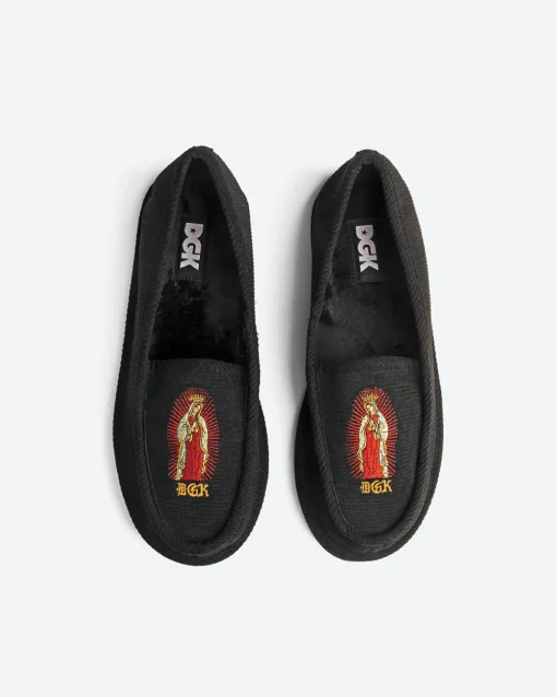 Blessed Embroidered Corduroy Slippers