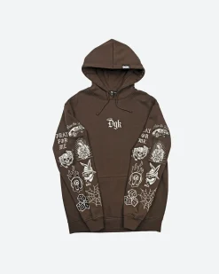 Crazy Life Embroidered Hooded Fleece